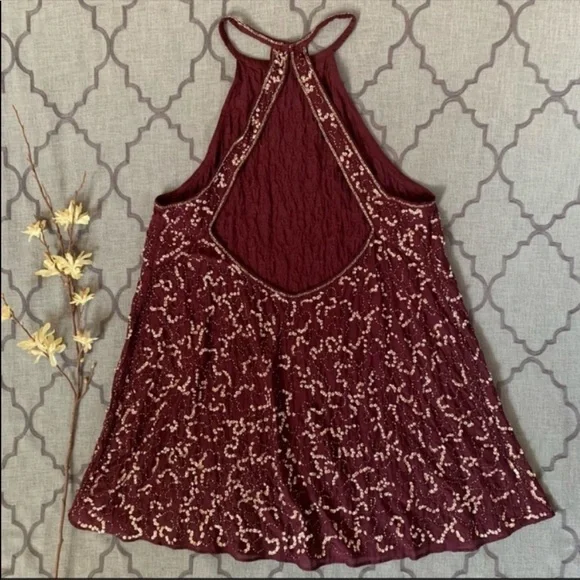 STUNNING RARE Free People Sassy Glam! Sequin Open Back Flying High Mini Dress - Picture 4 of 16